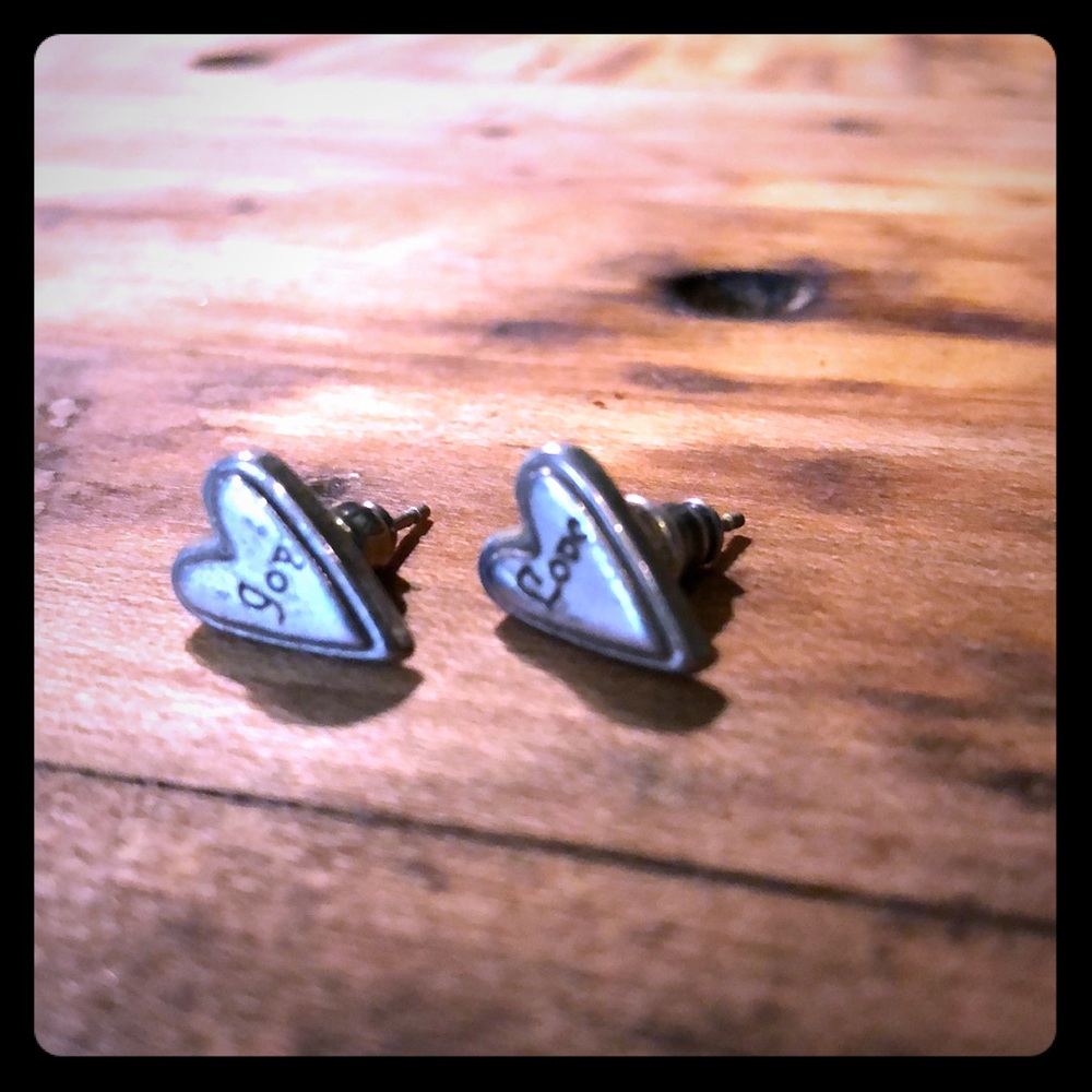 Dainty Brighton sterling and brass earrings